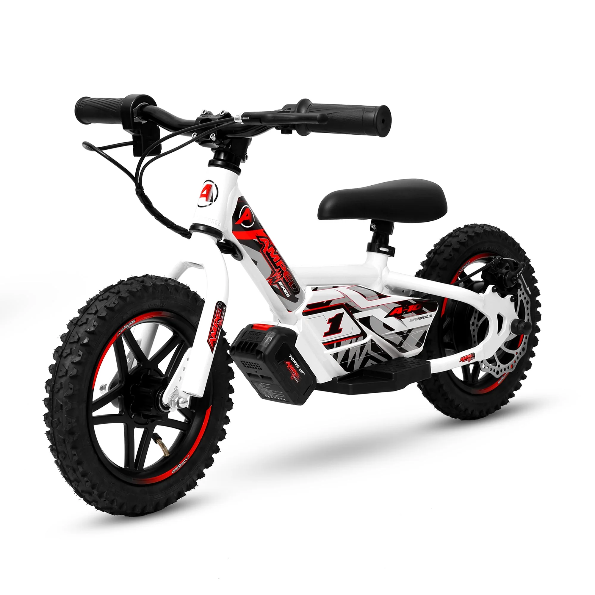 Amped A10 Kids Electric Bike | White - Image 7