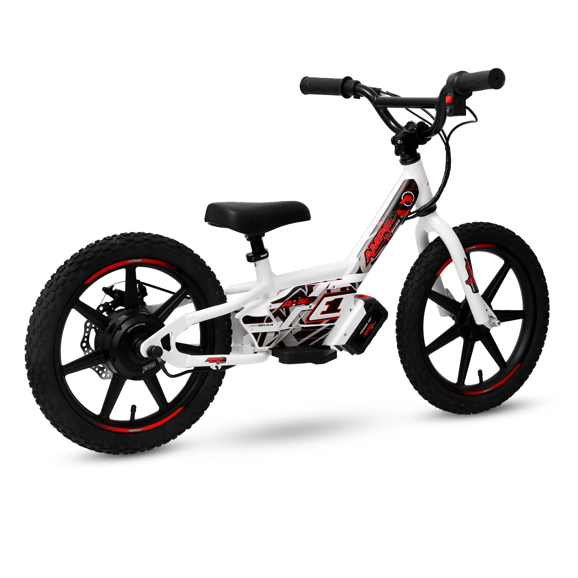 Amped A16 Kids Electric Bike | White - Image 3