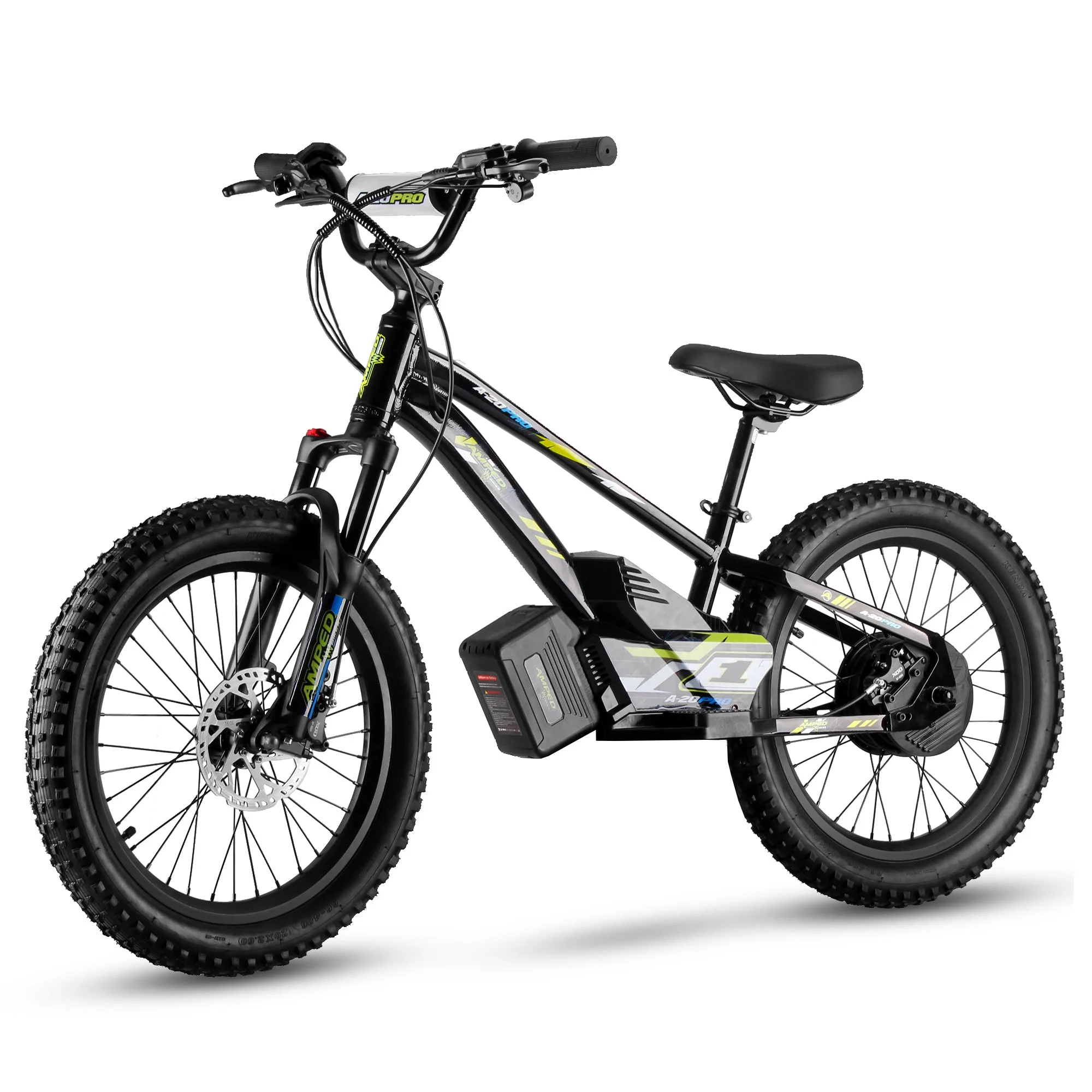 Amped A20 Pro Kids Electric Bike | Black - Image 6