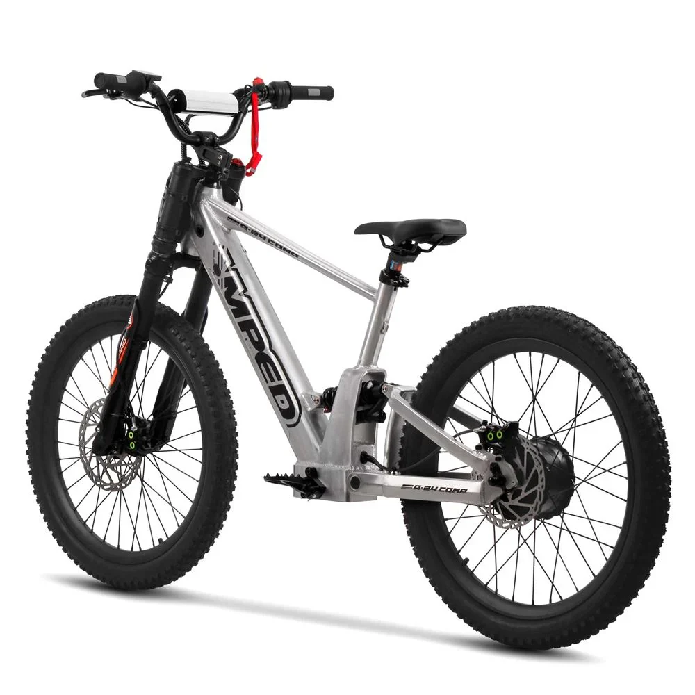 Amped A24 Comp Kids Electric Bike - Silver - Image 5