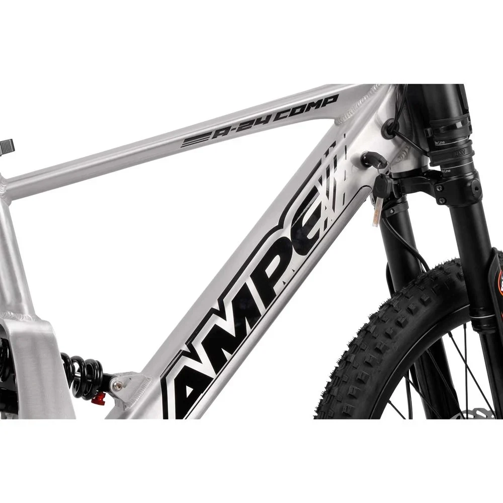 Amped A24 Comp Kids Electric Bike - Silver - Image 9