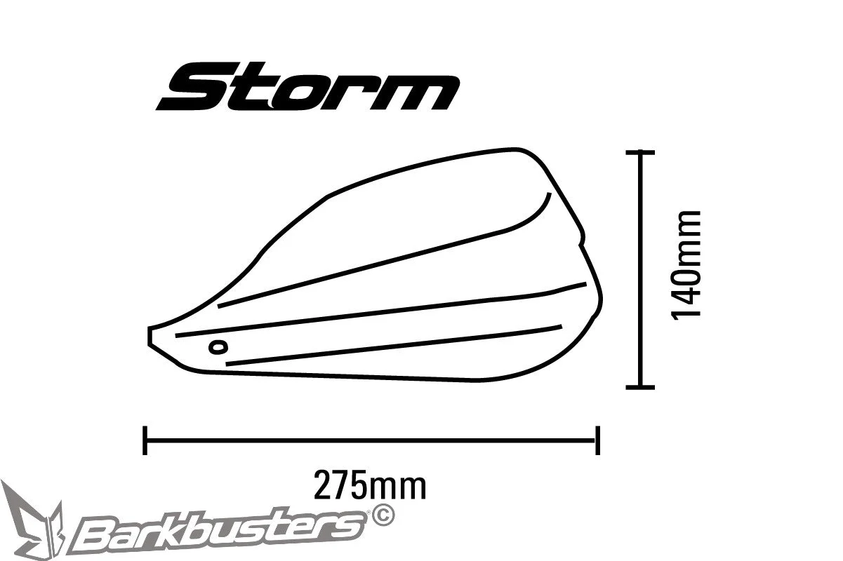 Barkbusters Storm Plastic Guards Only | White | Fits Barkbusters Backbones - Image 2