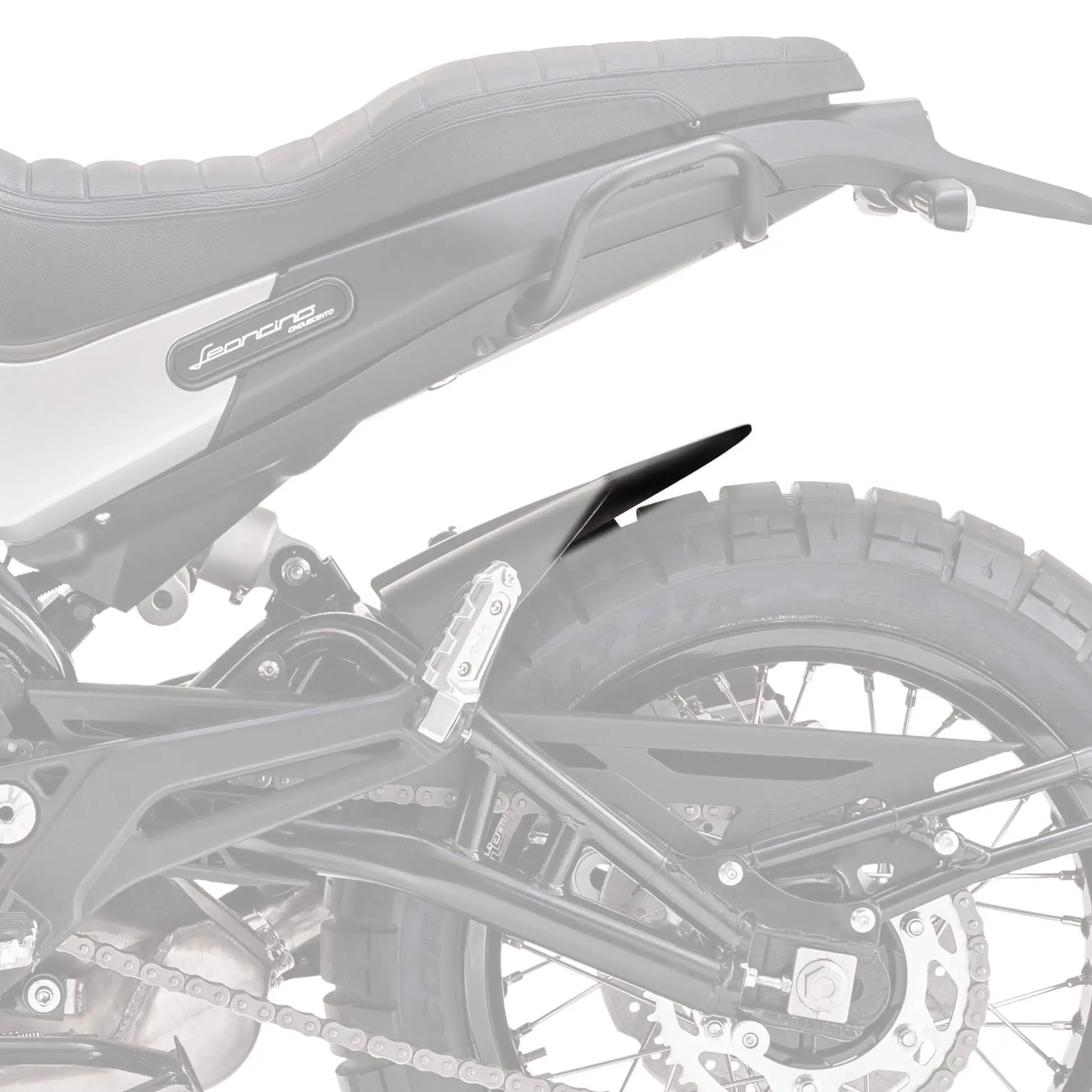 Pyramid Hugger Extension | Matte Black | Benelli Leoncino 500 Trail 2015>Current - Image 3