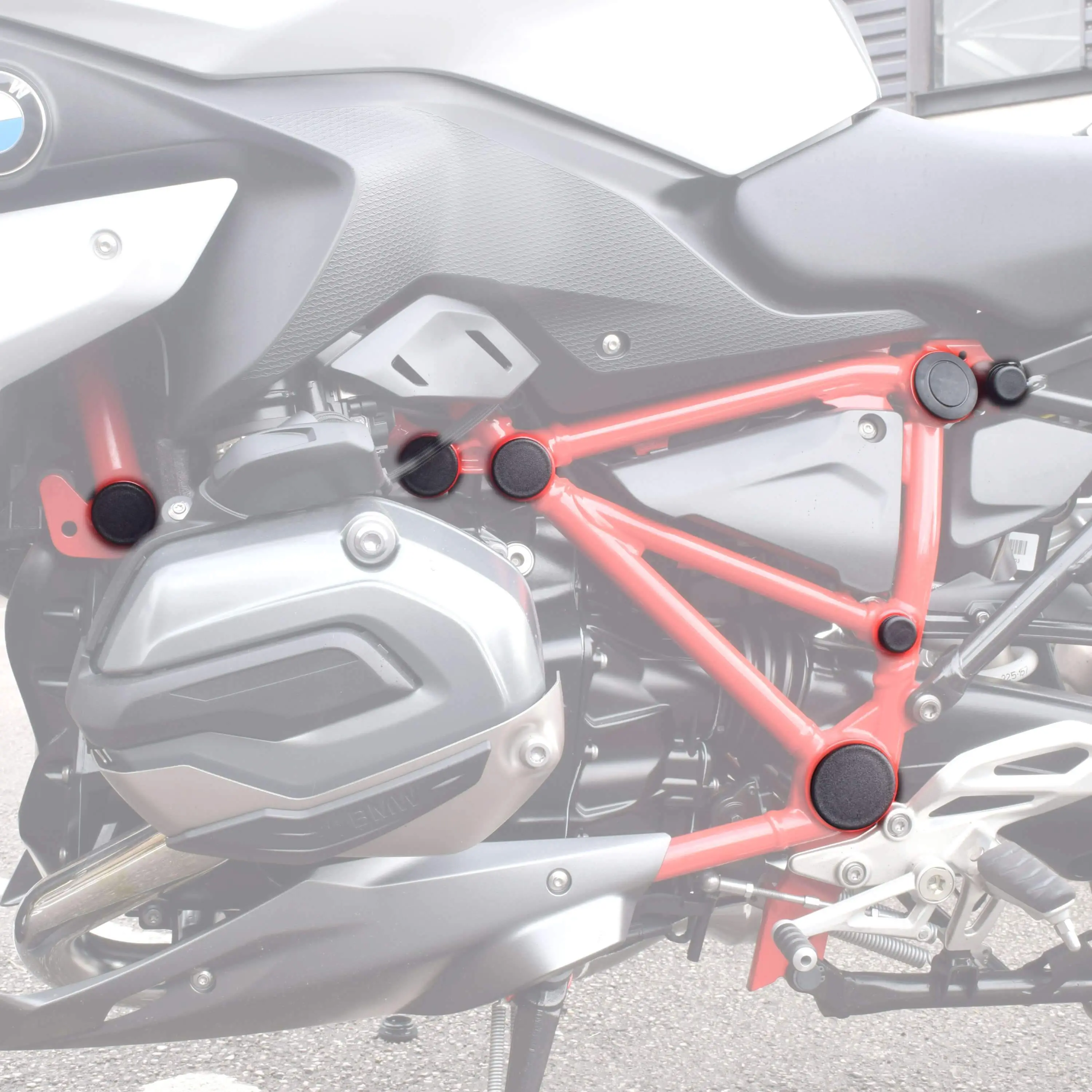 Pyramid Frame End Caps | Matte Black | BMW R 1250 R 2019>Current - Image 2