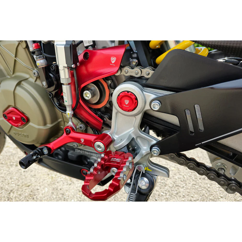 CNC Racing Central Bolt Caps Kit Oem Rearsets for Ducati - Image 5