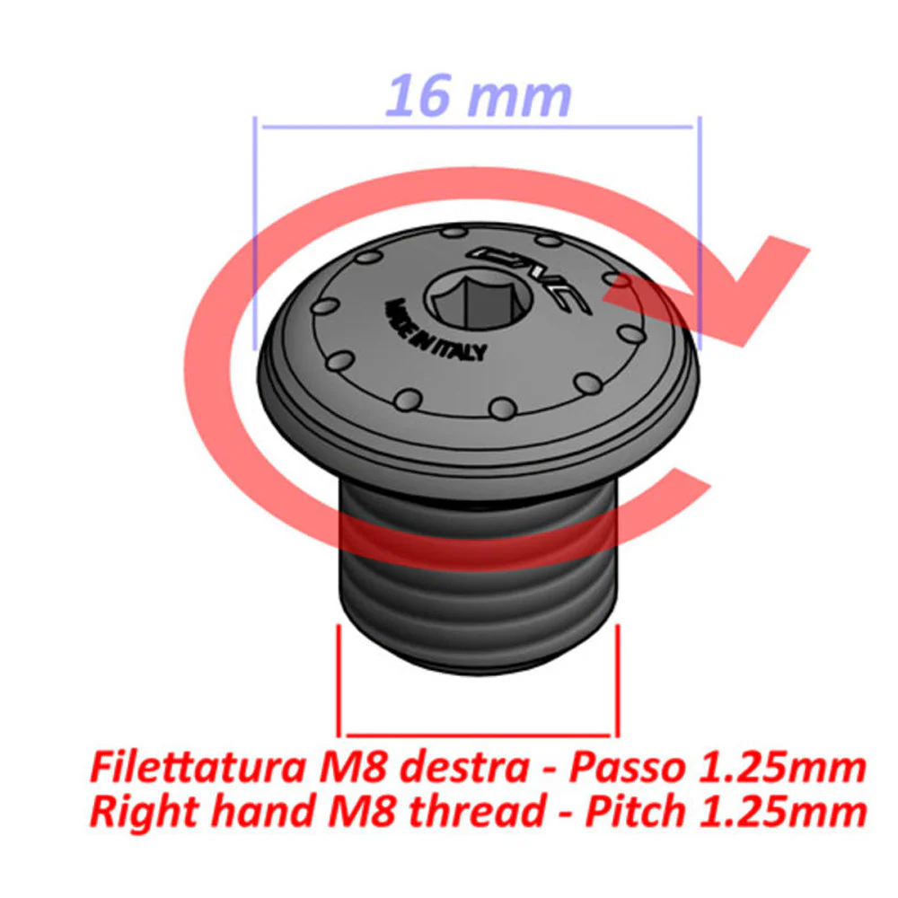 CNC Racing Mirror Blanking Plug M8 - Thread RH - Image 3