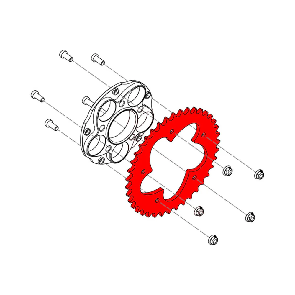 CNC Racing Ring Gear Z42 P525 5 Holes for Ducati - Image 3