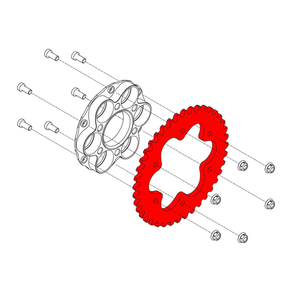 CNC Racing Ring Gear Z45 P520 6 Holes for Ducati - Image 3