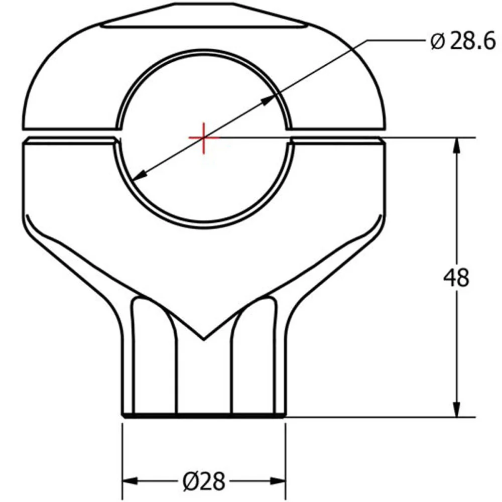 CNC Racing Riser Handlebar Conical Height 48 mm - Image 2