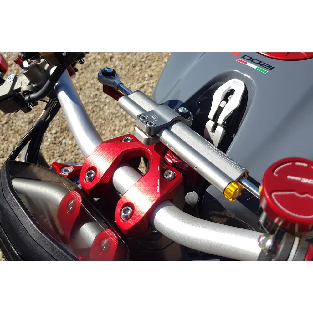 CNC Racing Steering Damper Kit - Handlebar Top Clamp for Ducati - Image 4
