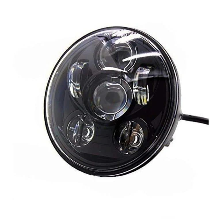 Customacces Ovni II Headlight | Black | Fits Various Harley Davidson Models