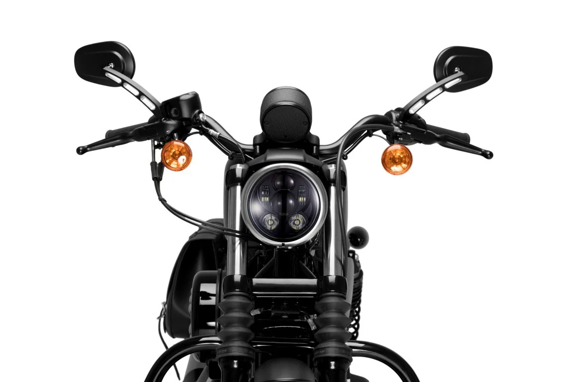 Customacces Ovni II Headlight | Black | Fits Various Harley Davidson Models - Image 5