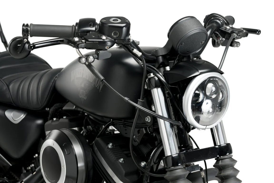 Customacces Ovni II Headlight | Black | Fits Various Harley Davidson Models - Image 7