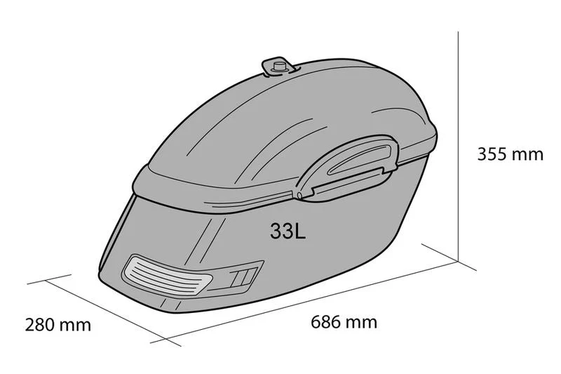 Customacces Touring Rigid Saddlebags - Pair Including Mounting Kit | Black - Image 2