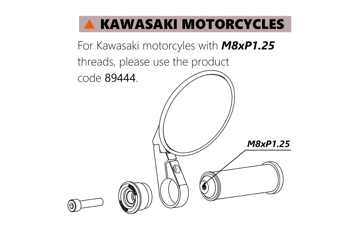 Daytona "D-MIRROR" Bar End Mirror Adapter M8 Bolt Fitment - Image 3