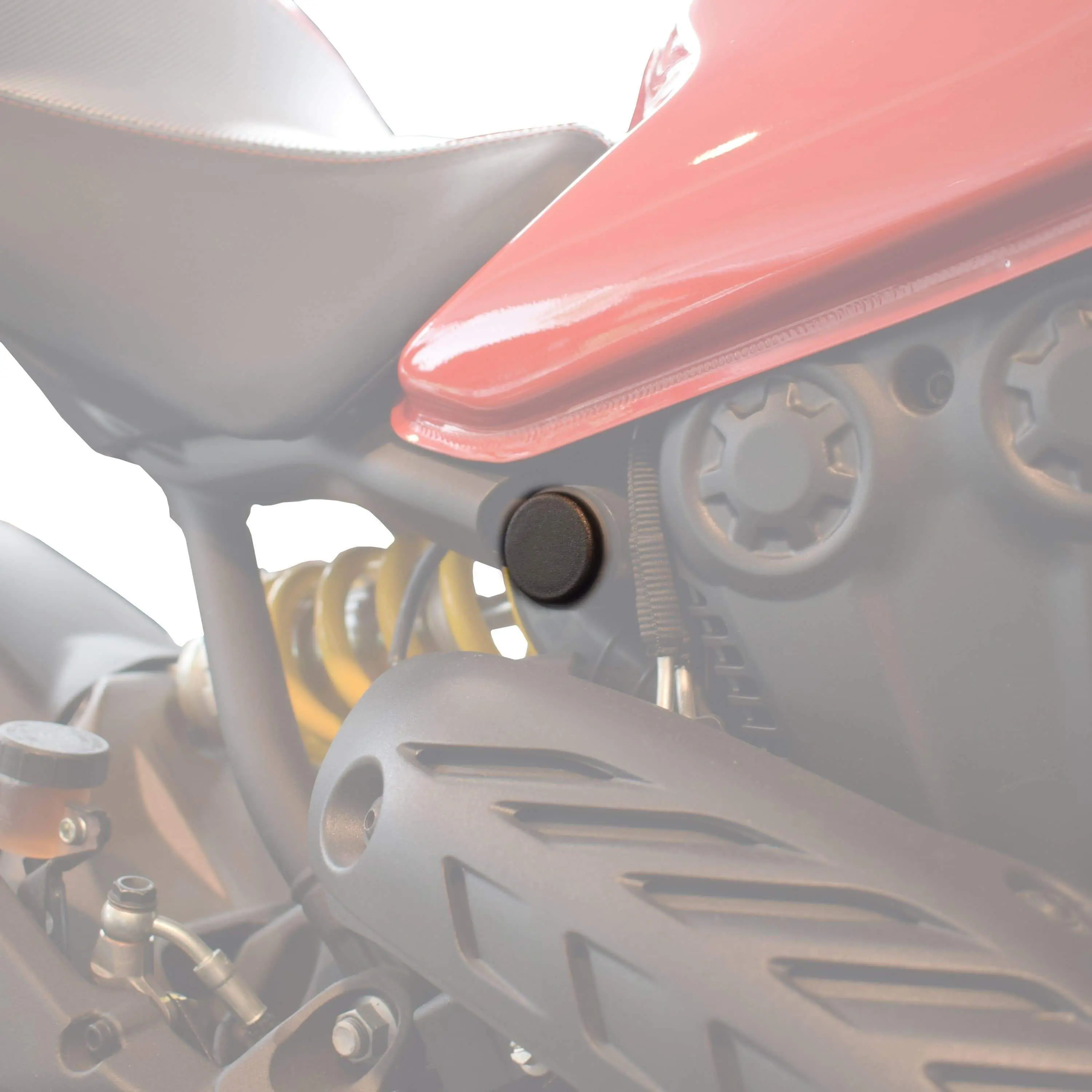 Pyramid Frame End Caps | Matte Black | Ducati Monster 821 2014>2016 - Image 3