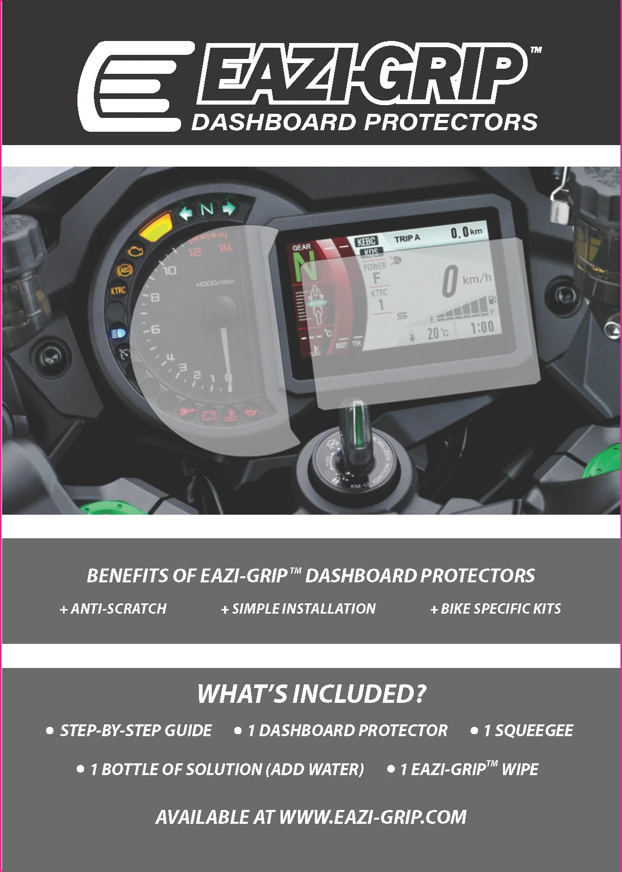 Eazi-Grip Dash Protector | Clear | Honda CMX 500 Rebel 2020>Current - Image 2