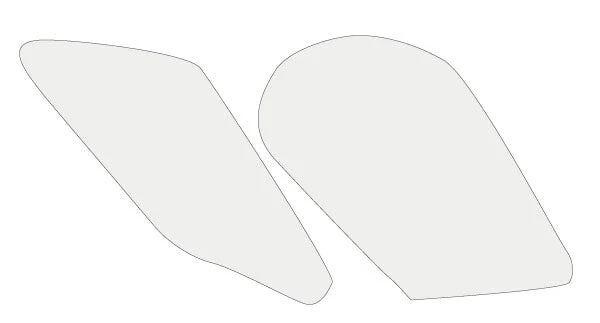 Eazi-Grip Tank Grips - Pair | Clear Gloss Paint Protection Film | Kawasaki Ninja 300 2013>2017