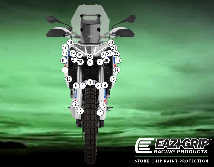 Eazi-Grip Stone Chip Protection Kit | Clear - Gloss | Aprilia Tuareg 660 2022>2024
