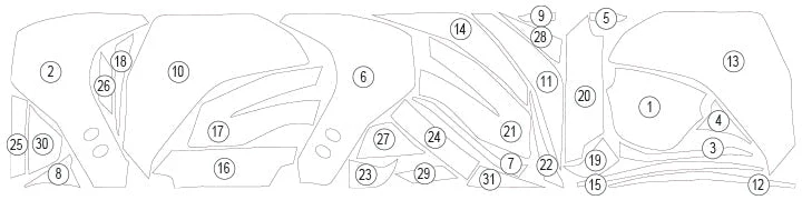 Eazi-Grip Stone Chip Protection Kit | Clear - Gloss | Aprilia Tuareg 660 2022>2024 - Image 2