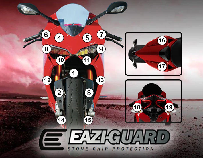 Eazi-Grip Stone Chip Protection Kit | Clear - Gloss | Ducati 1199 Panigale 2012>2015 - Image 2