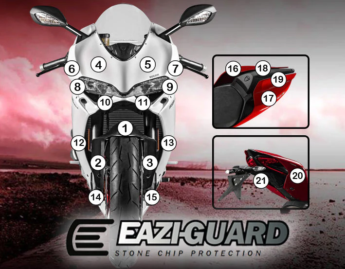 Eazi-Grip Stone Chip Protection Kit | Clear - Gloss | Ducati 1299 Panigale 2015>2017 - Image 2