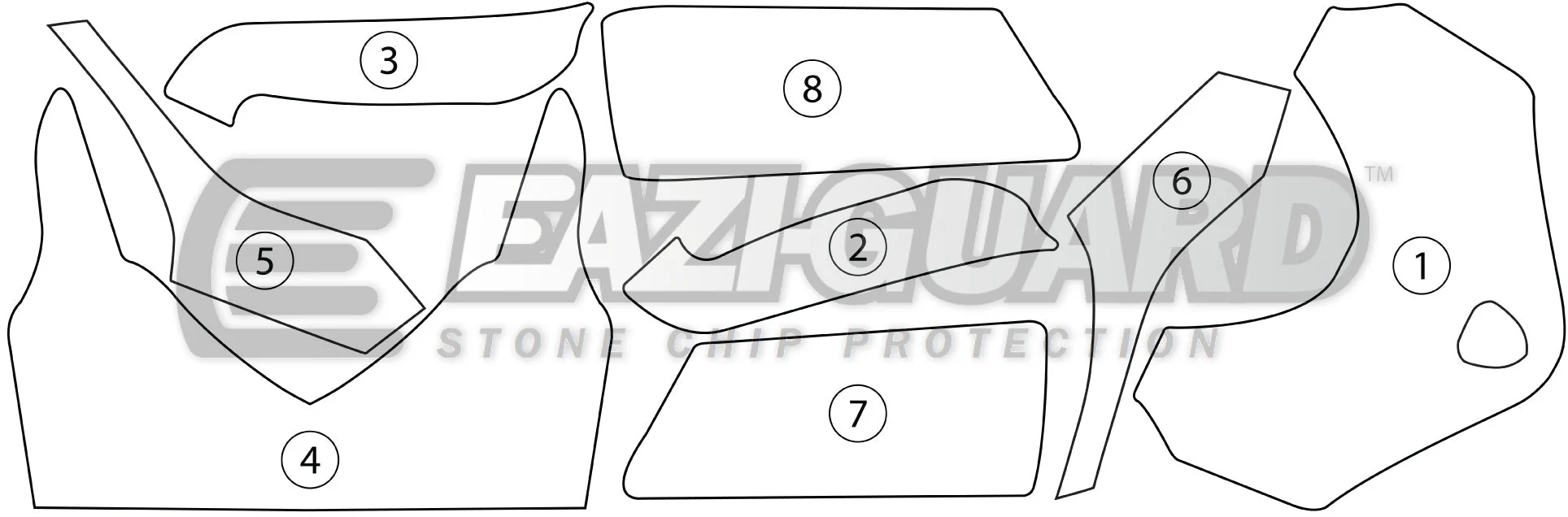 Eazi-Grip Stone Chip Protection Kit | Clear - Gloss | Ducati Diavel 2011>2018 - Image 2