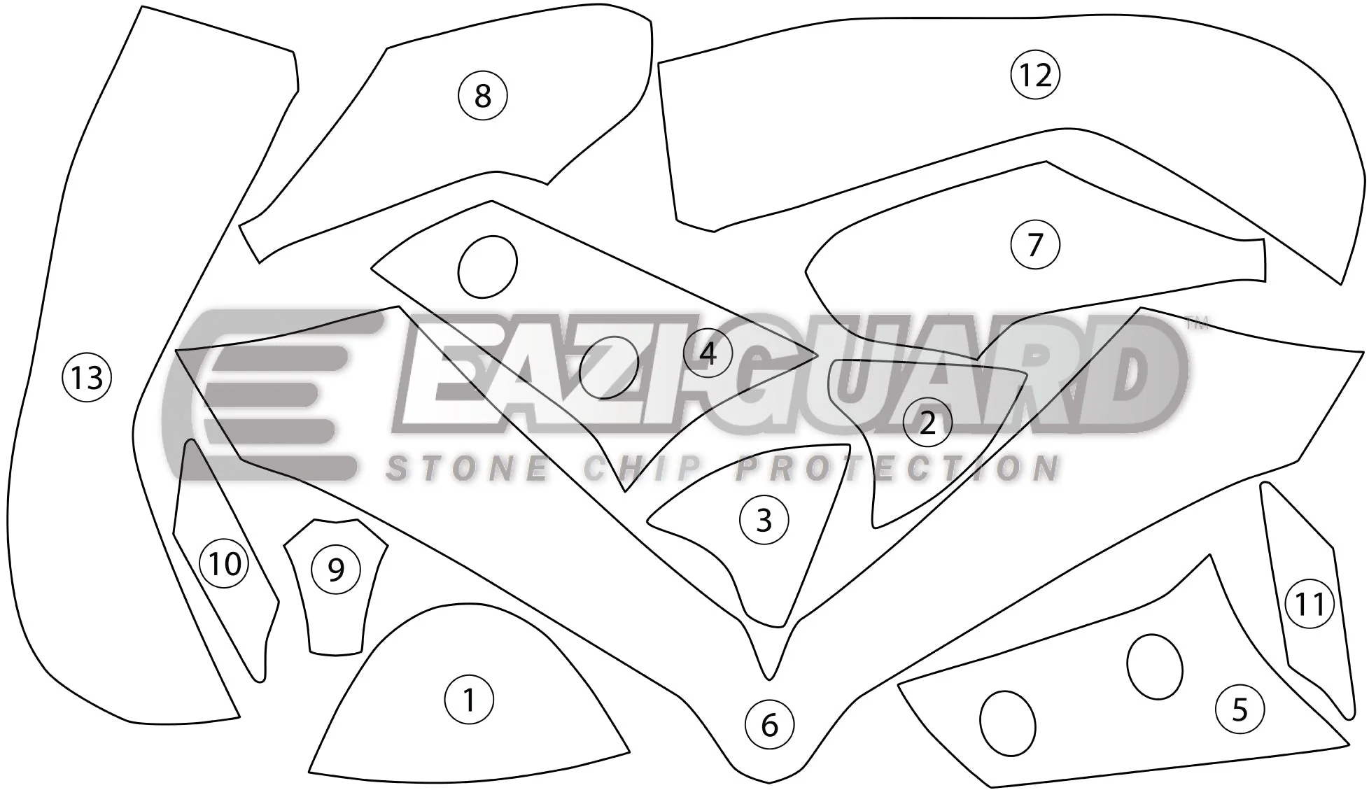 Eazi-Grip Stone Chip Protection Kit | Clear - Gloss | Ducati Multistrada 1200/S 2015>2017 - Image 2