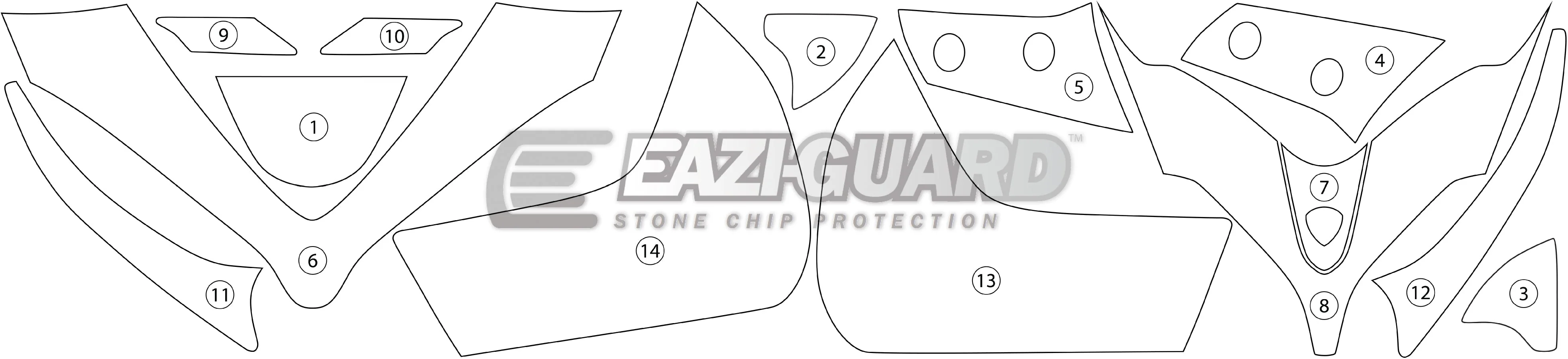 Eazi-Grip Stone Chip Protection Kit | Clear - Gloss | Ducati Multistrada 1260 Pikes Peak 2018>2020 - Image 2