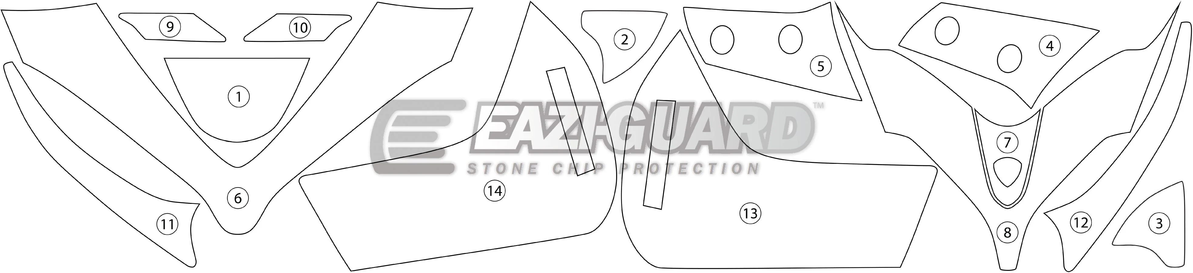 Eazi-Grip Stone Chip Protection Kit | Clear - Gloss | Ducati Multistrada 1260 S 2018>2020 - Image 2