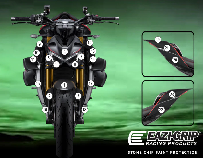 Eazi-Grip Stone Chip Protection Kit | Clear - Gloss | Ducati Streetfighter V4 SP 2021>2024