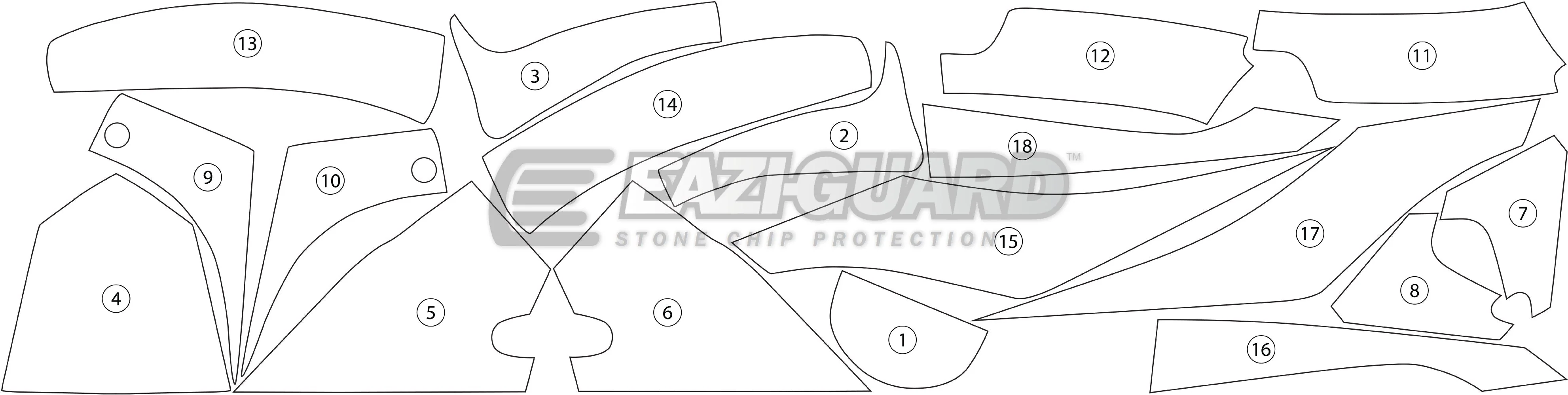 Eazi-Grip Stone Chip Protection Kit | Clear - Gloss | Honda CBR 600 RR 2013>2017 - Image 2