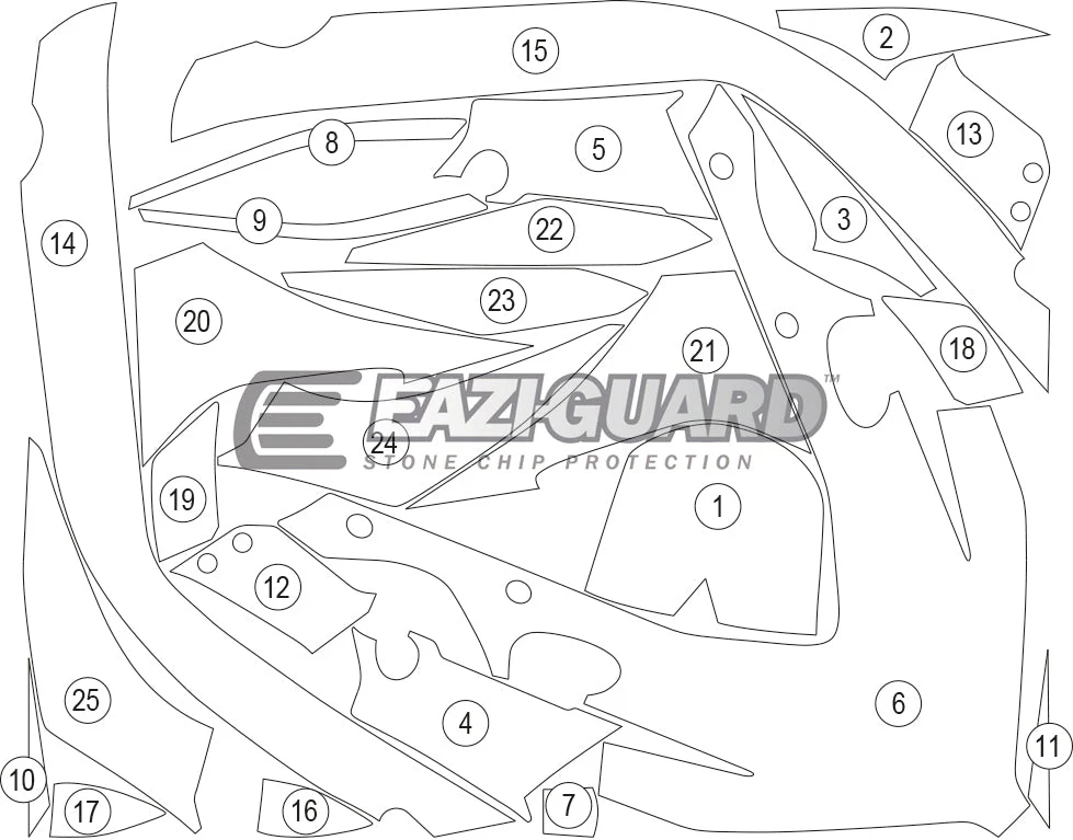 Eazi-Grip Stone Chip Protection Kit | Clear - Gloss | Honda CBR 650 R 2019>2020 - Image 2