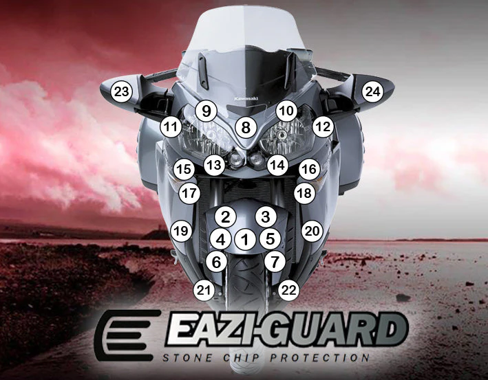Eazi-Grip Stone Chip Protection Kit | Clear - Gloss | Kawasaki GTR 1400 2010>2016 - Image 2