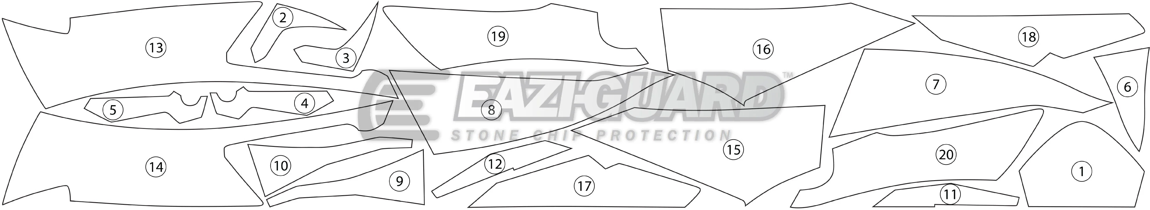 Eazi-Grip Stone Chip Protection Kit | Clear - Gloss | Kawasaki Ninja 650 2017>2019 - Image 2