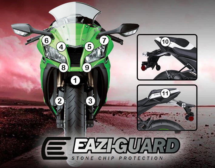 Eazi-Grip Stone Chip Protection Kit | Clear - Gloss | Kawasaki ZX10-R 2011>2015