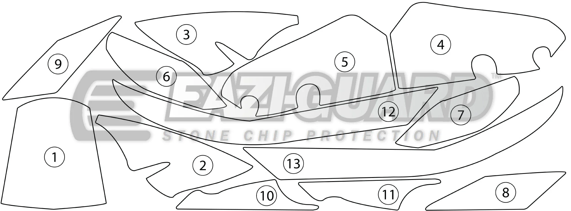 Eazi-Grip Stone Chip Protection Kit | Clear - Gloss | KTM 1290 Super Duke R 2014>2016 - Image 2