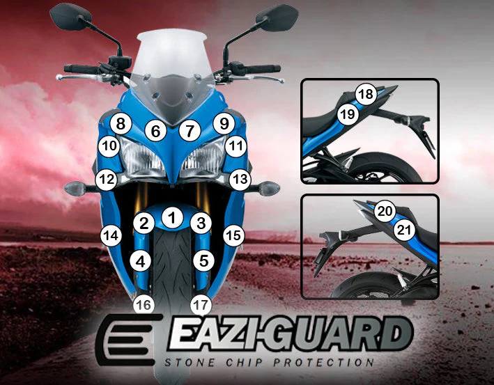 Eazi-Grip Stone Chip Protection Kit | Clear - Gloss | Suzuki GSX-S 1000 FA 2015>2016