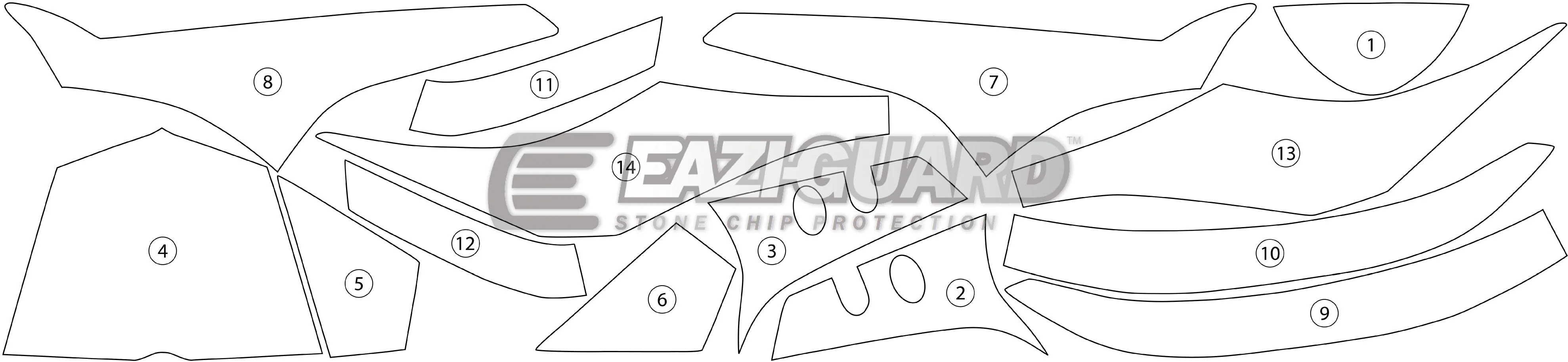 Eazi-Grip Stone Chip Protection Kit | Clear - Gloss | Yamaha YZF-R1 2015>2019 - Image 3
