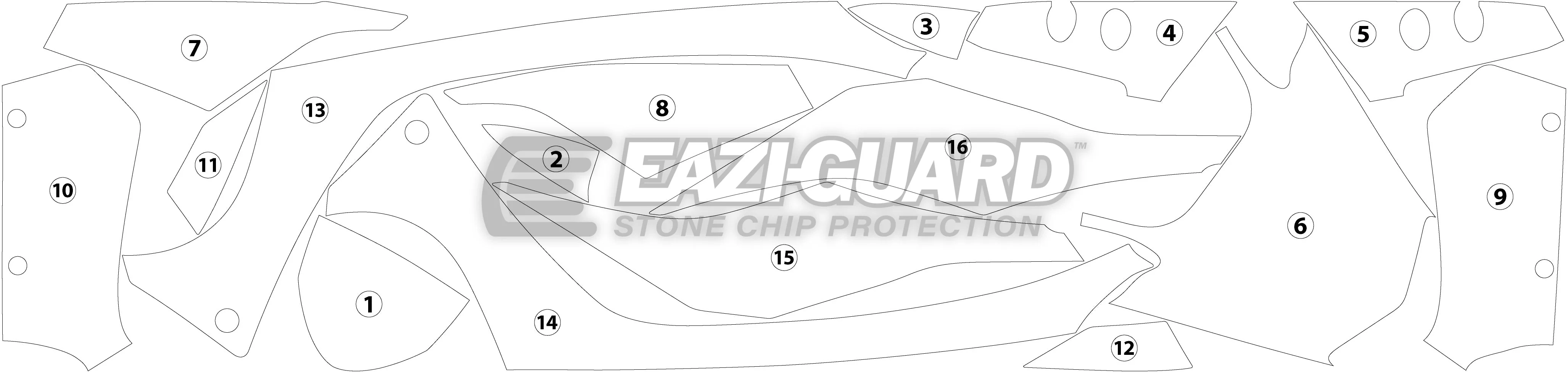Eazi-Grip Stone Chip Protection Kit | Clear - Gloss | Yamaha YZF-R1/M 2020>Current - Image 2
