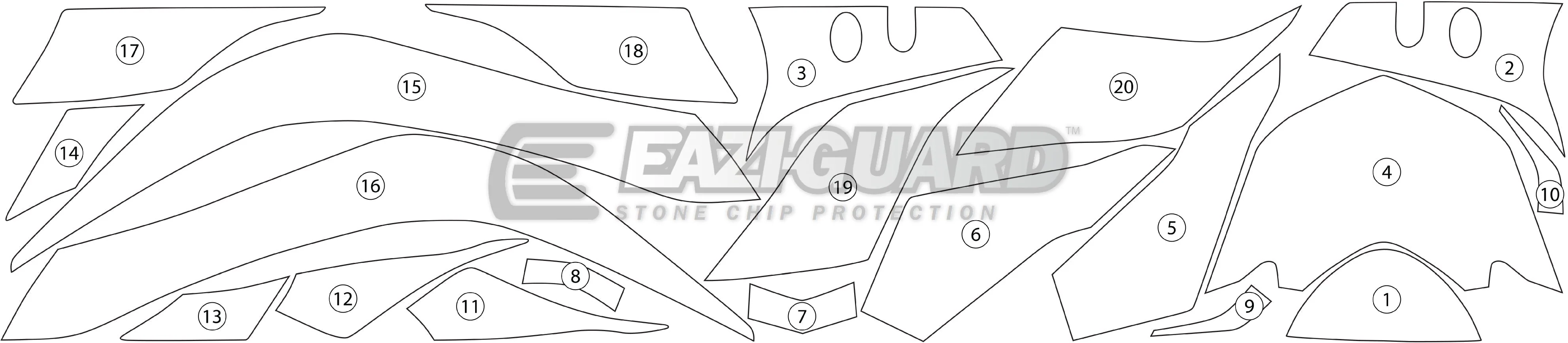 Eazi-Grip Stone Chip Protection Kit | Clear - Gloss | Yamaha YZF-R6 2017>Current - Image 2