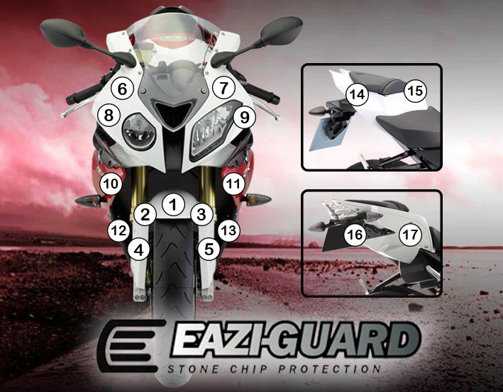 Eazi-Grip Stone Chip Protection Kit | Clear - Matte | BMW HP4 2009>2014