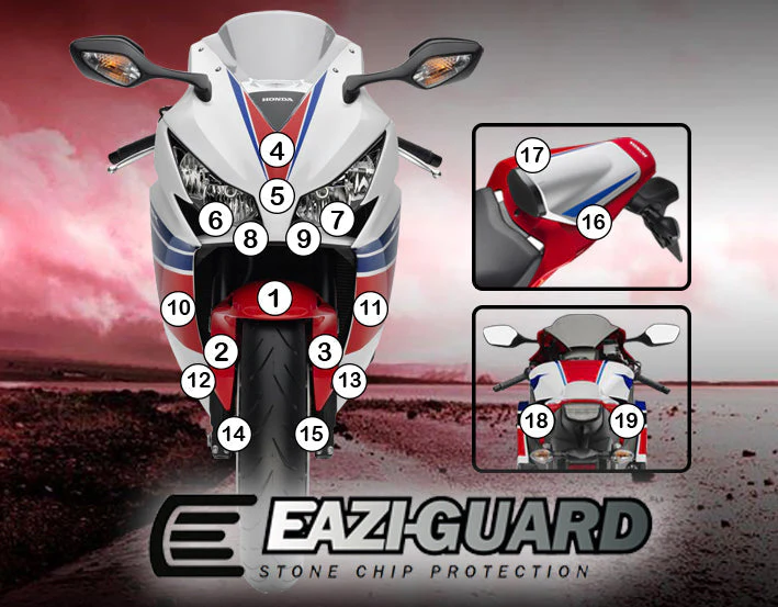 Eazi-Grip Stone Chip Protection Kit | Clear - Matte | Honda CBR 1000 RR 2012>2016