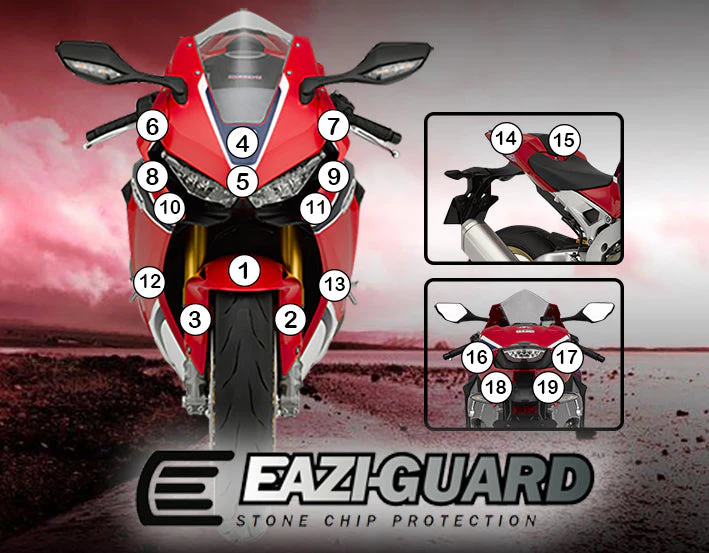 Eazi-Grip Stone Chip Protection Kit | Clear - Matte | Honda CBR 1000 RR 2017>2019