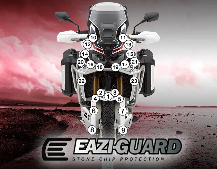 Eazi-Grip Stone Chip Protection Kit | Clear - Matte | Honda CRF 1000 L Africa Twin 2016>2019 - Image 2