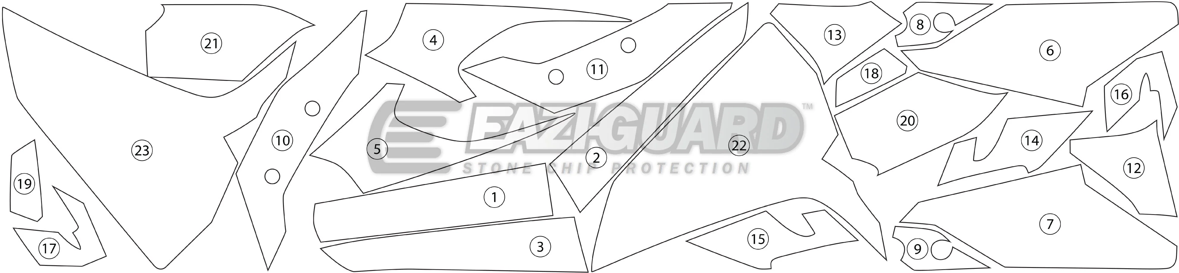 Eazi-Grip Stone Chip Protection Kit | Clear - Matte | Honda CRF 1000 L Africa Twin Adventure Sports 2018>2019 - Image 2