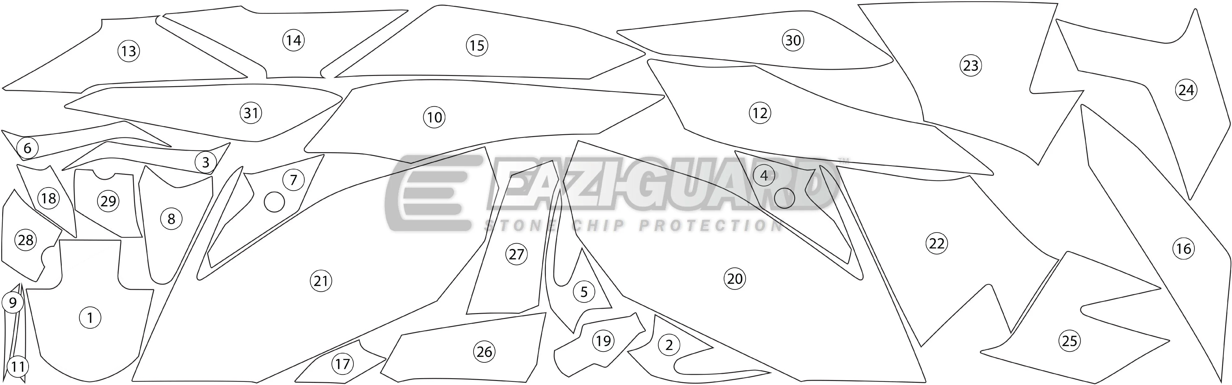 Eazi-Grip Stone Chip Protection Kit | Clear - Matte | Kawasaki Ninja 250 R 2018>Current - Image 2