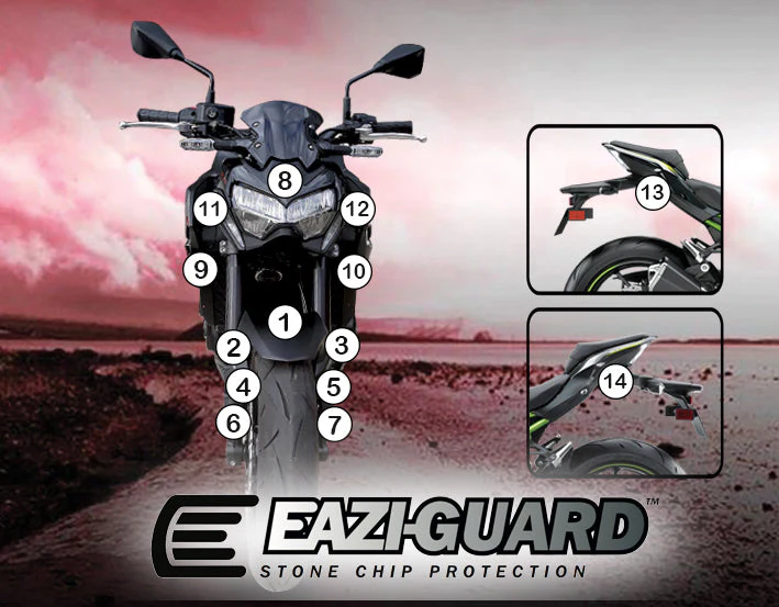 Eazi-Grip Stone Chip Protection Kit | Clear - Matte | Kawasaki Z 900 2020>Current