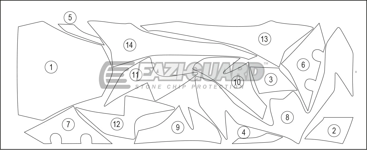 Eazi-Grip Stone Chip Protection Kit | Clear - Matte | Kawasaki Z 900 2020>Current - Image 2