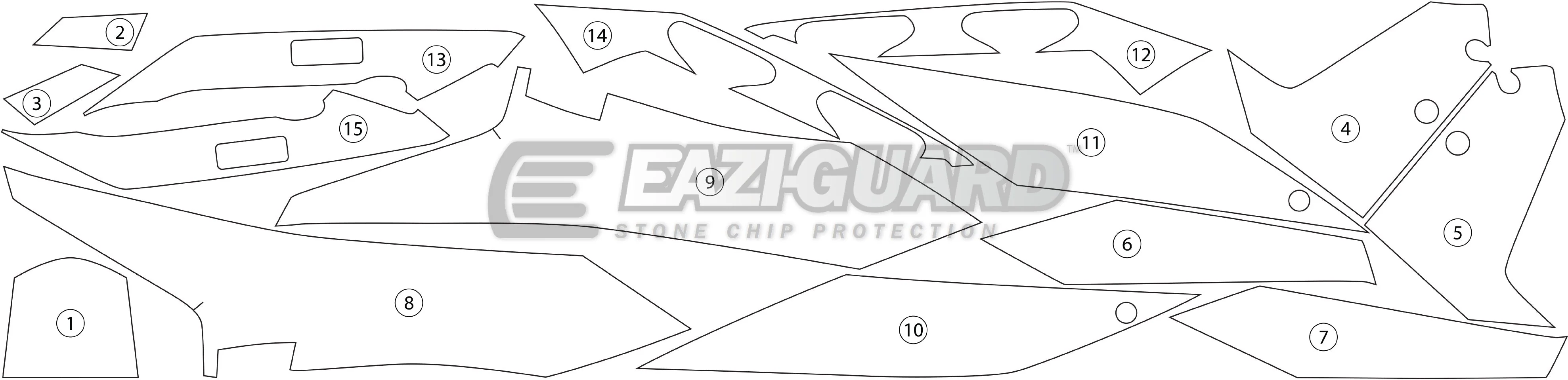 Eazi-Grip Stone Chip Protection Kit | Clear - Matte | KTM 1290 Super Duke GT 2016>2018 - Image 2